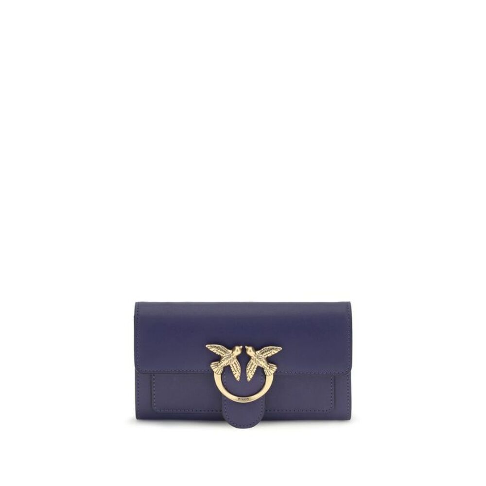 PINKO Blue Calf Leather Bos Taurus Women's Wallet